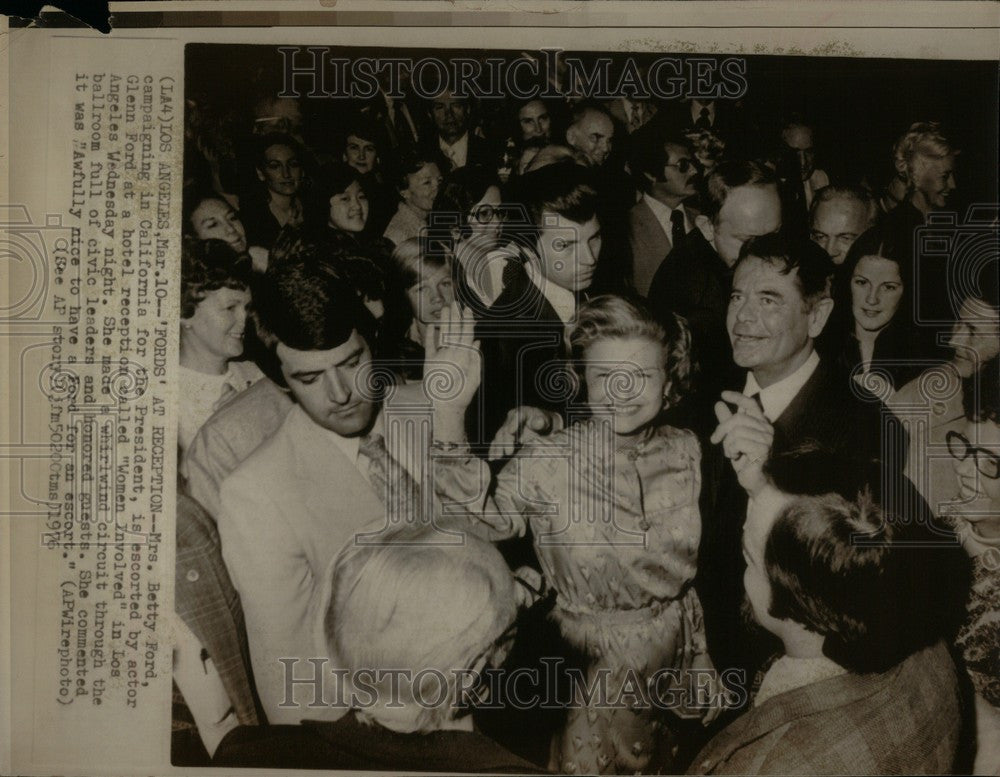 1976 Press Photo Betty Ford Glenn Ford Women Involved - Historic Images