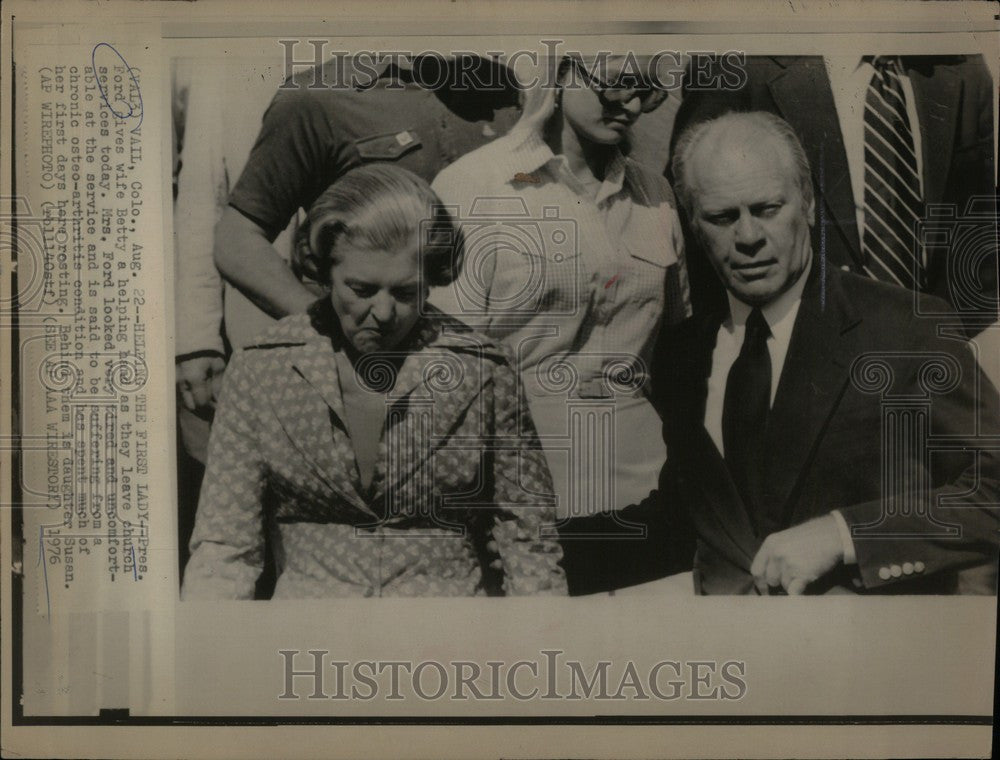 1976 Press Photo Gerald R. Ford Betty Ford - Historic Images