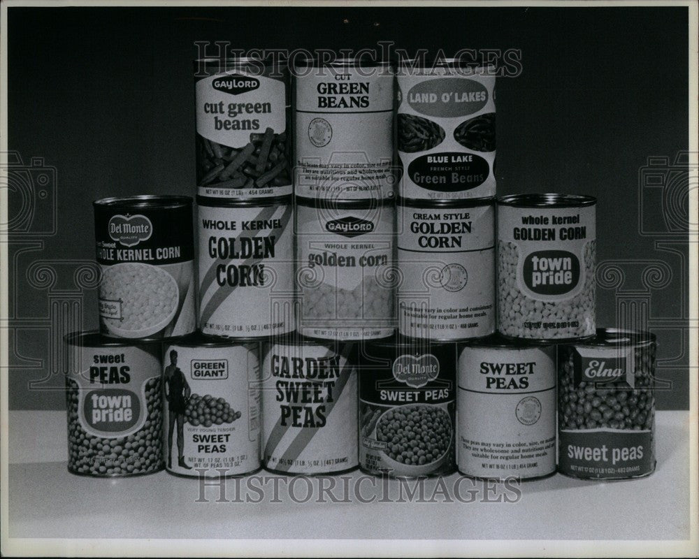 1978 Press Photo Canned Goods Labels - Historic Images