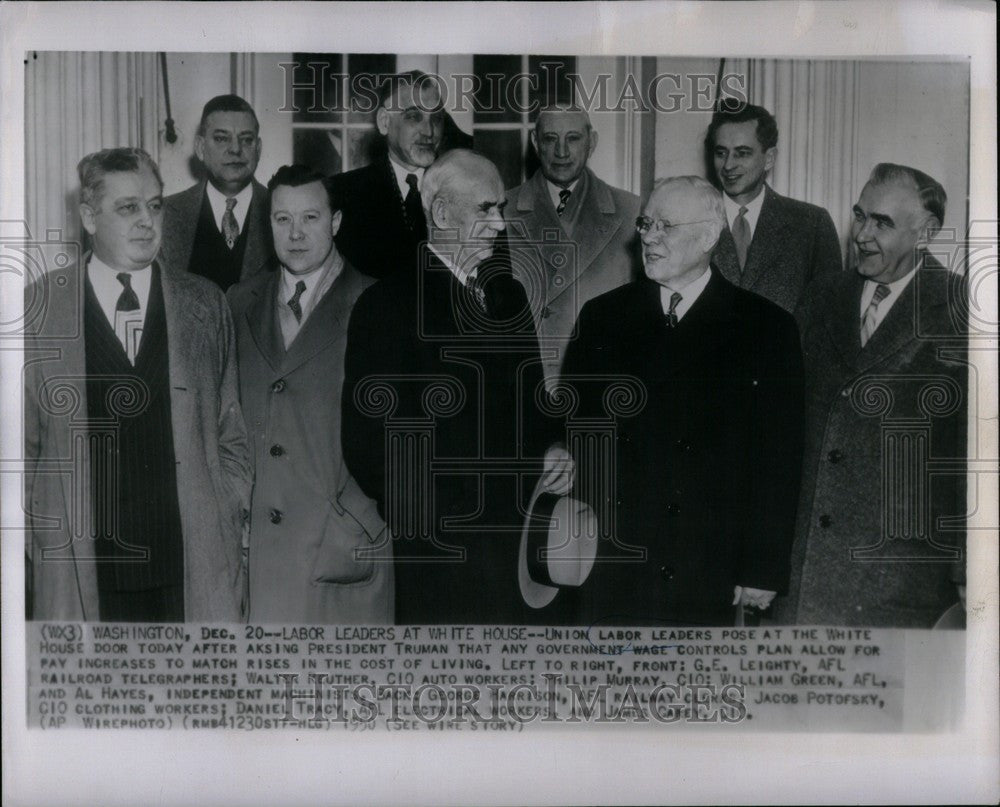 1951 Press Photo william green president labor american - Historic Images