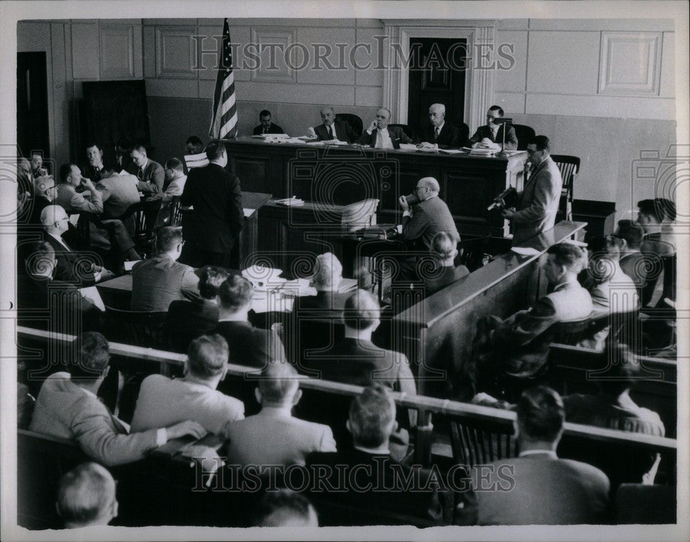 1958 Press Photo nlrb reuther philip rodgers chairman - Historic Images