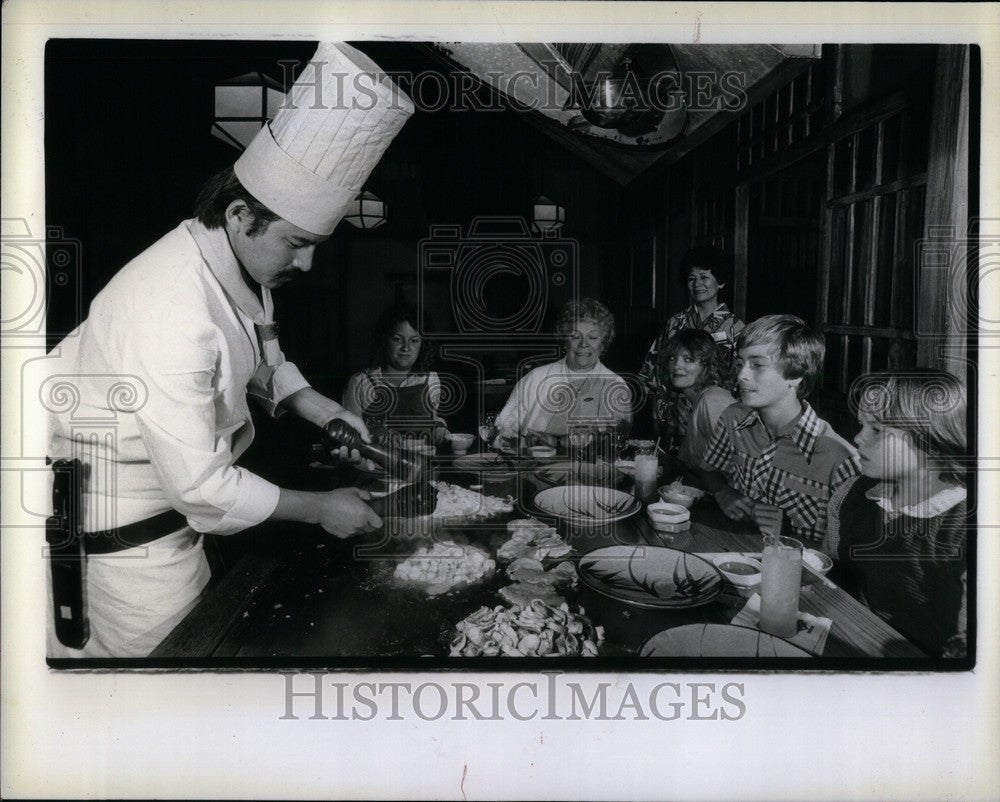 1979 Press Photo Kyoto Restaurant Chef Masahiro Ohkawa - Historic Images