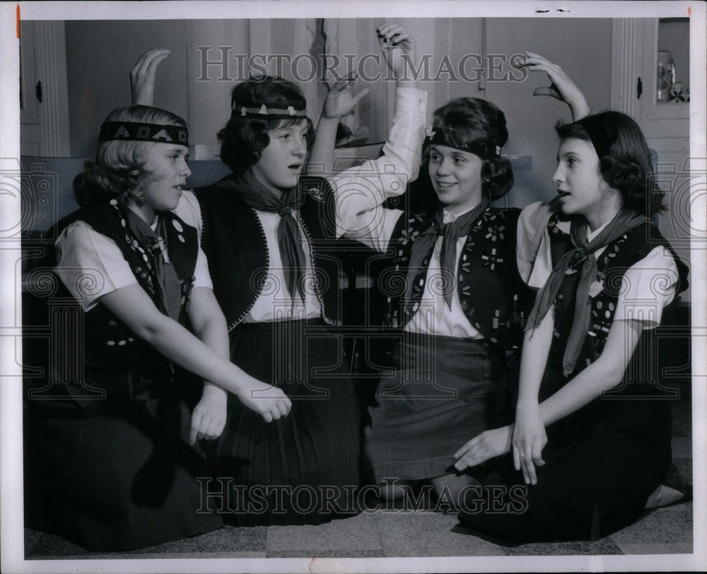 1962 Press Photo Kent County Campfire Girls - Historic Images