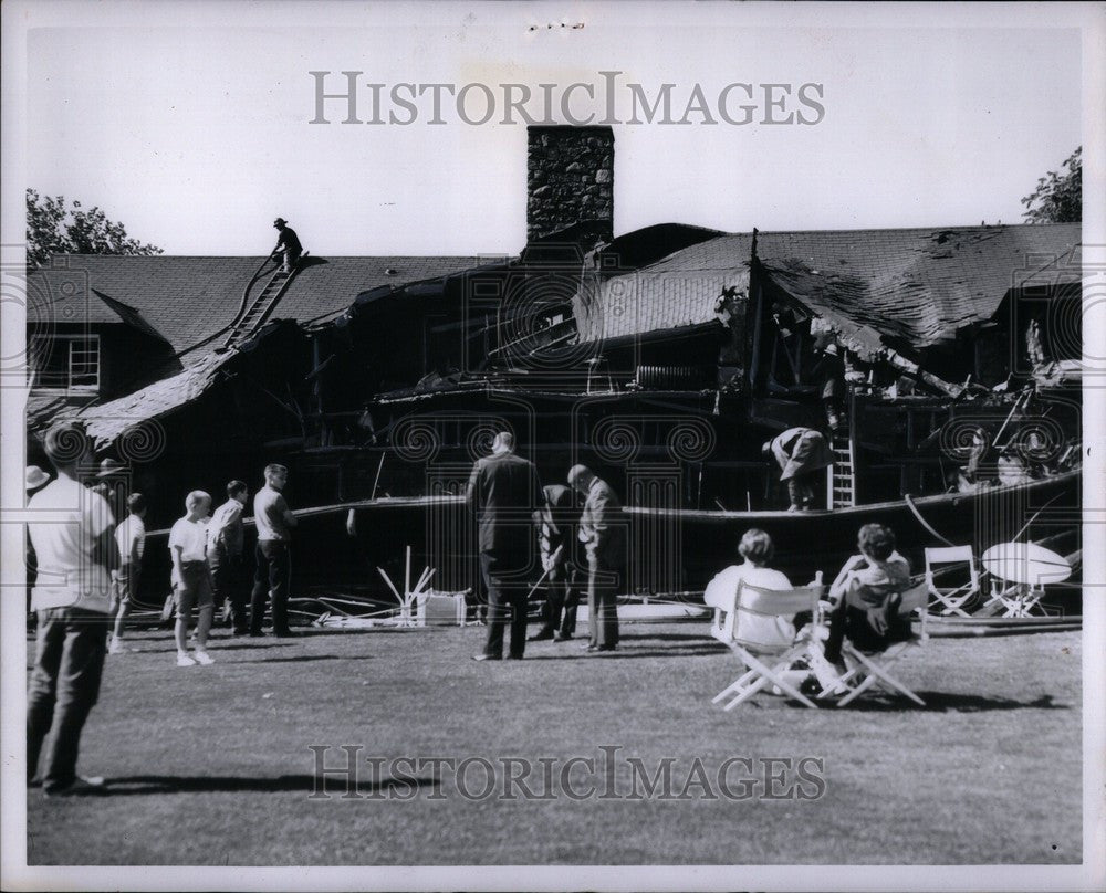 1963 Press Photo Kent Country Club Michigan Fire 1963 - Historic Images