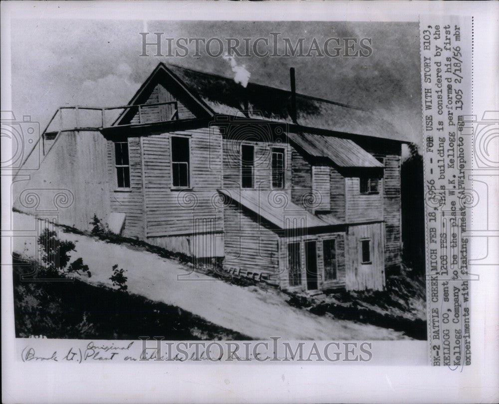 1956 Press Photo W. K. Kellogg building - Historic Images