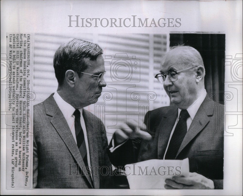 1969 Press Photo Wright Patman Chairman - Historic Images