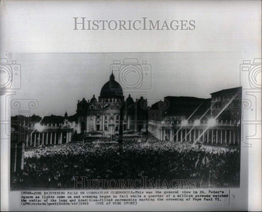 1963 Press Photo St. Peter&#39;s Square Pope Paul VI - Historic Images