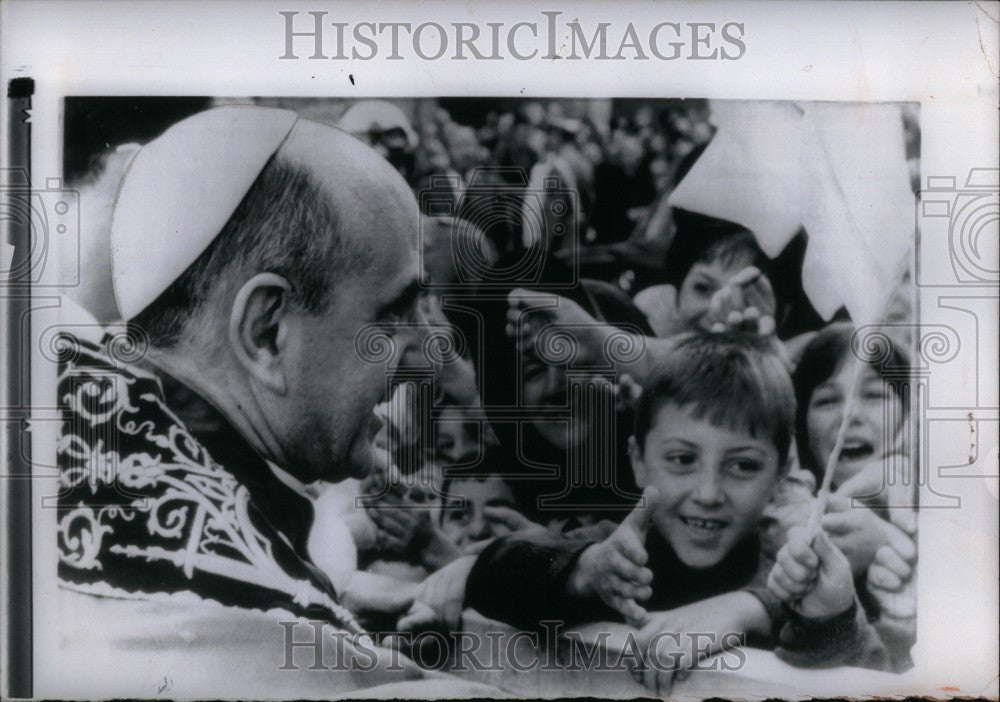 1963 Press Photo Pope Paul VI  Gezano Italy Communist - Historic Images