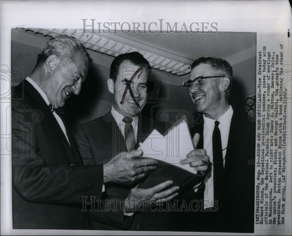 1960 Press Photo nixon farm officials union meetings - Historic Images