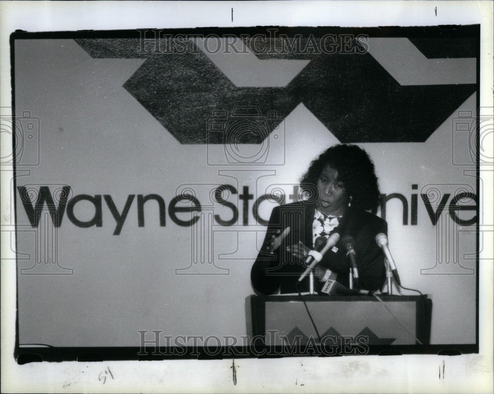 1990 Press Photo Makaziwe Mandela wife Nelson Mandela - Historic Images