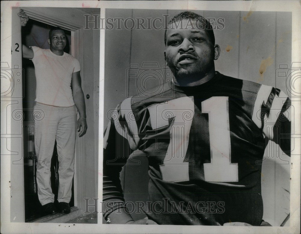 1961 Press Photo Chargers Earnie Ladd football - Historic Images