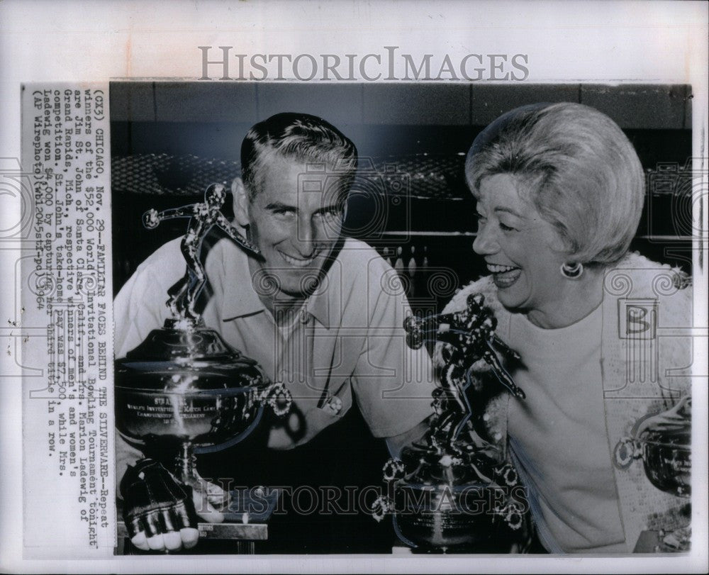 1964 Press Photo Marion Ladewig  bowler - Historic Images