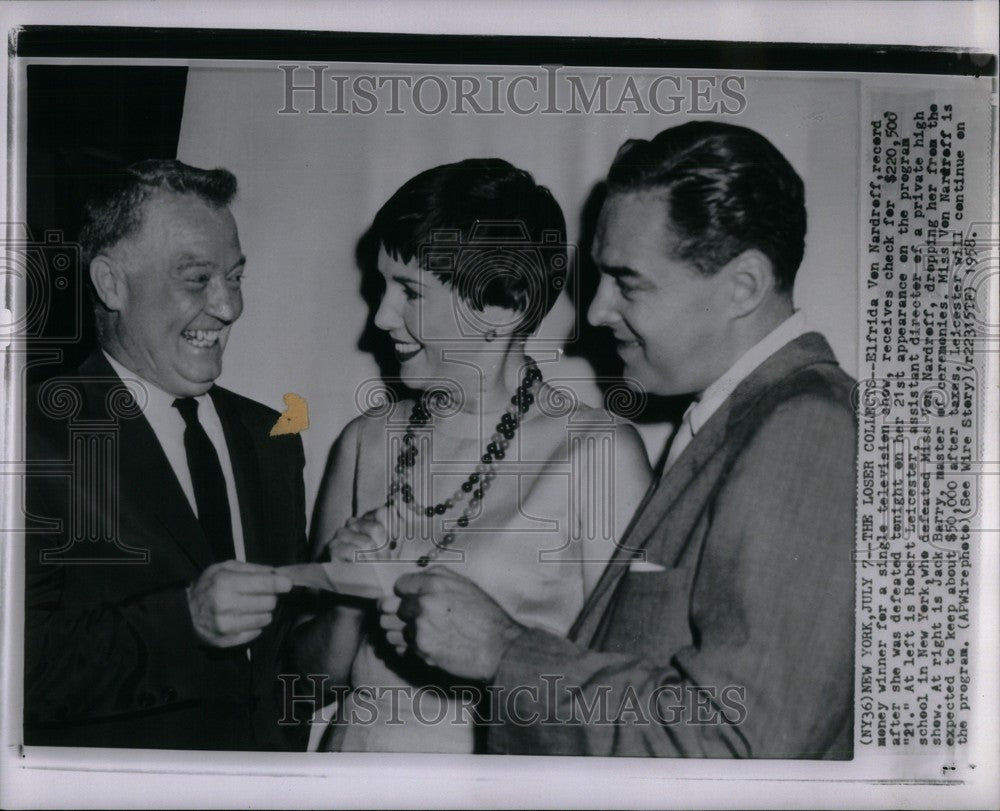 1958 Press Photo Elfrida Von Nardroff Leicester Barry - Historic Images