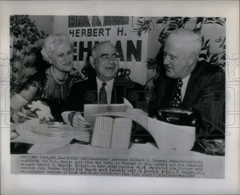 1949 Press Photo Herbert H Lehman Former governor - Historic Images