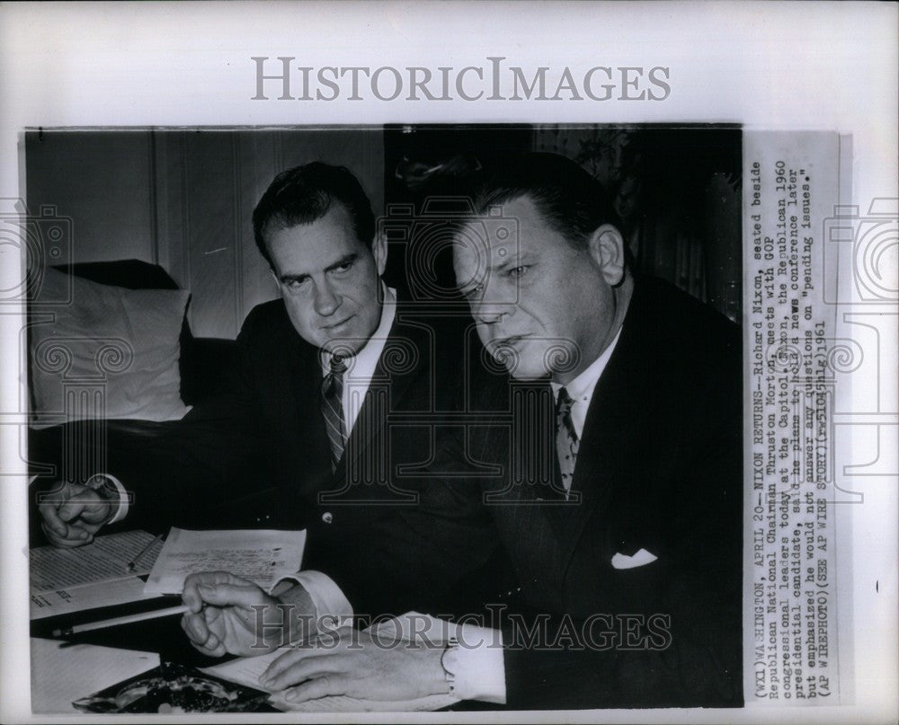 1961 Press Photo Richard Milhous Nixon president - Historic Images