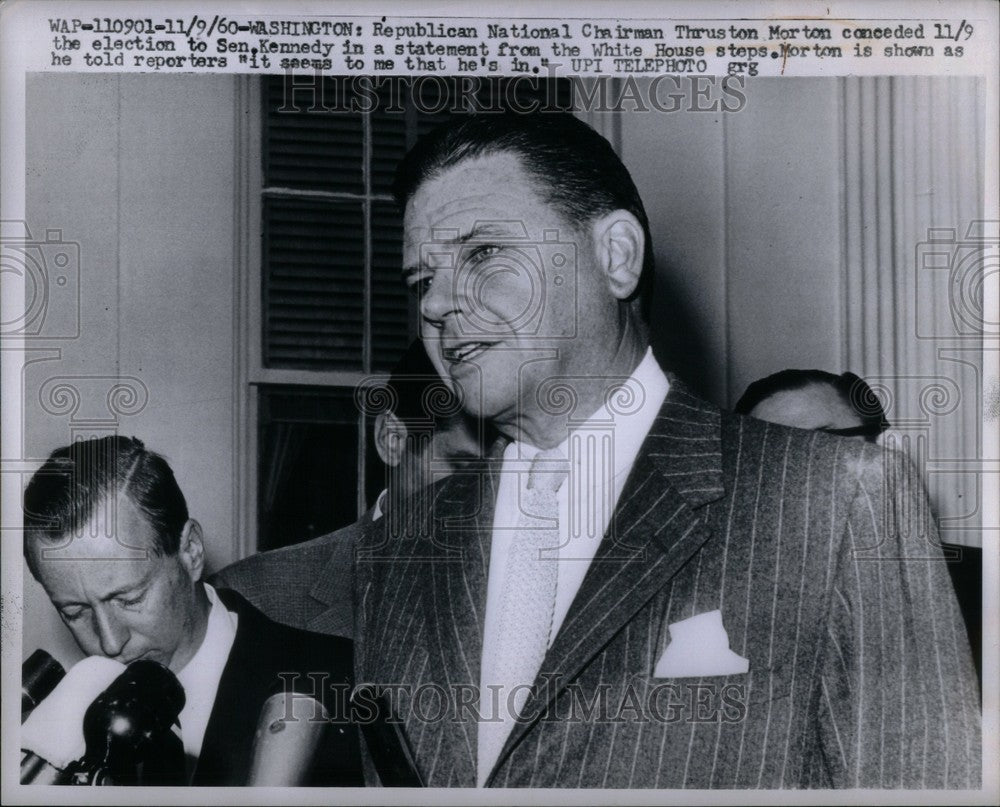 1960 Press Photo Thurston Morton Election Chairman - Historic Images