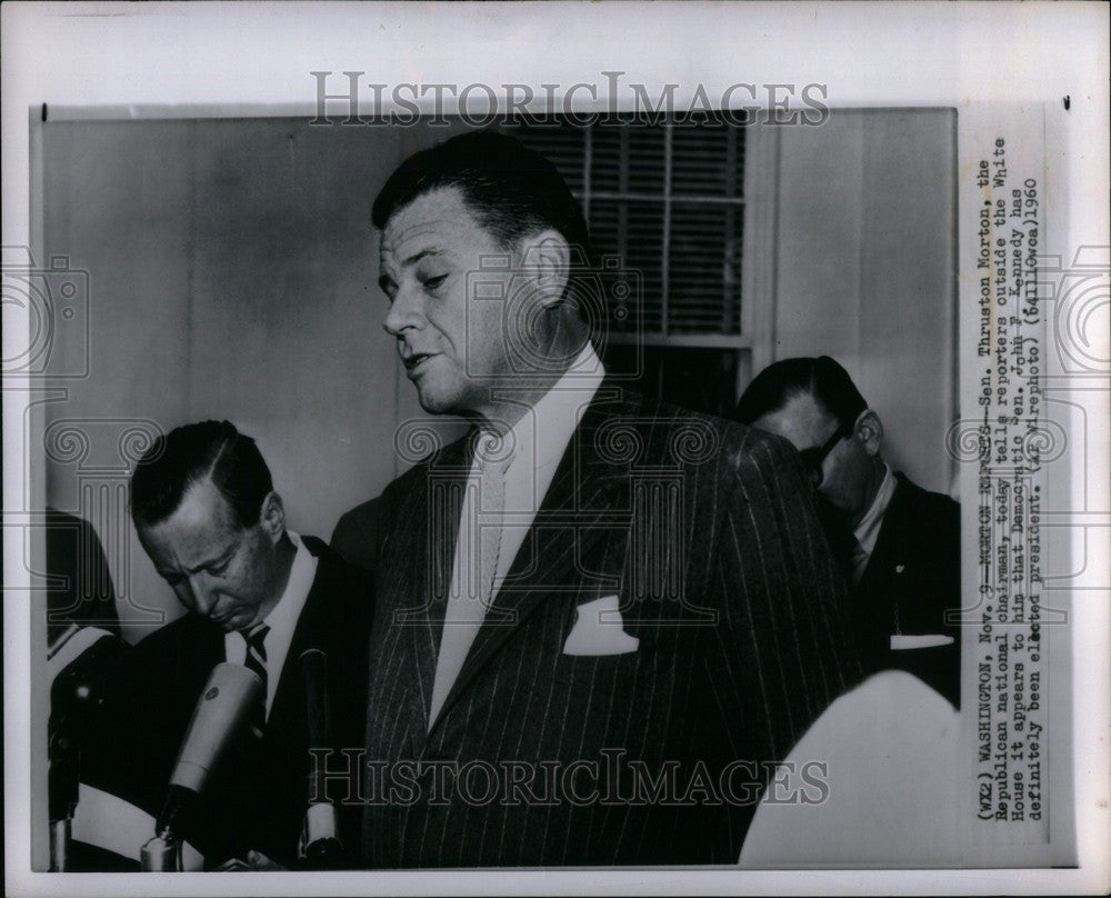 1960 Press Photo thruston morton john kennedy elected - Historic Images