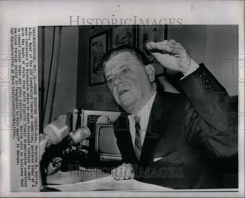 1968 Press Photo European Summit Thurston Morton GOP - Historic Images