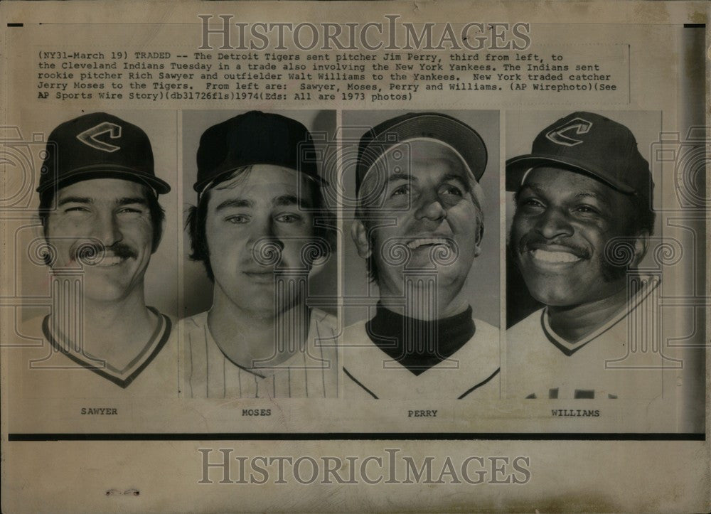 1974 Press Photo Jerry Moses Baseball Catcher MLB - Historic Images