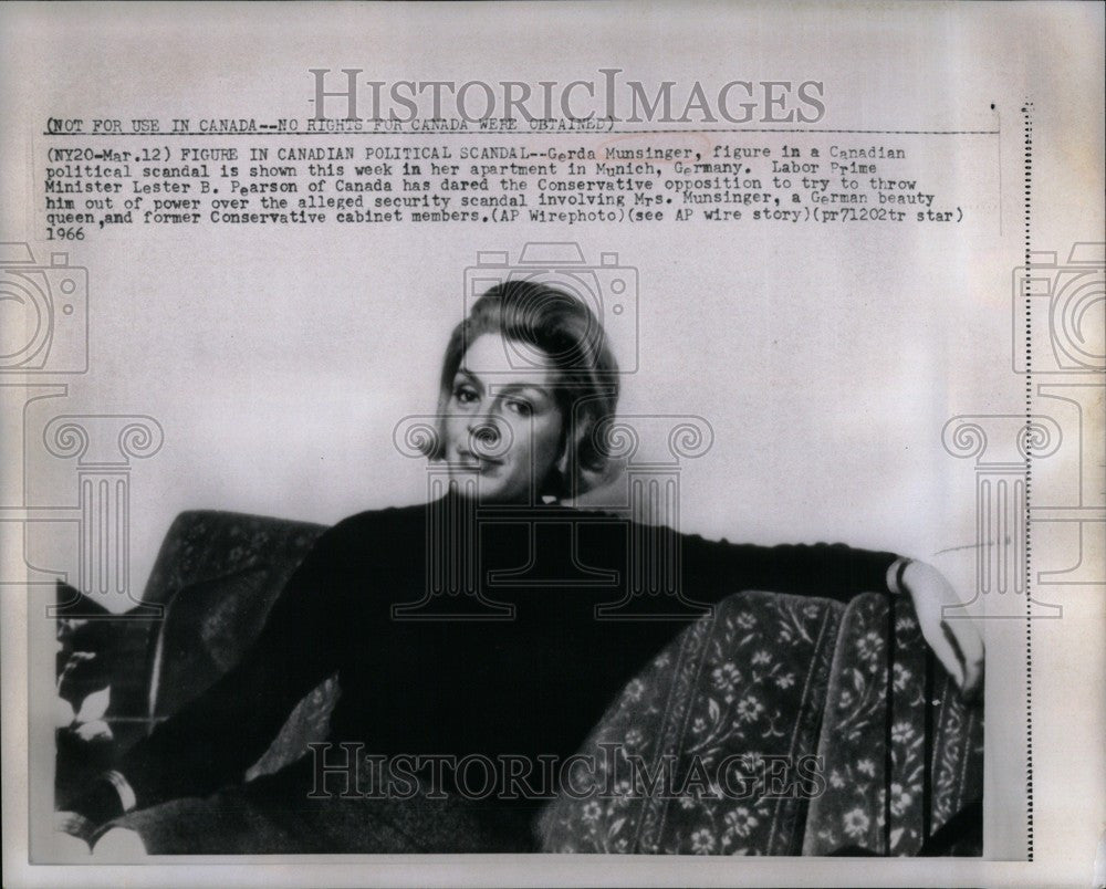 1966 Press Photo Gerda Munsinger - Historic Images