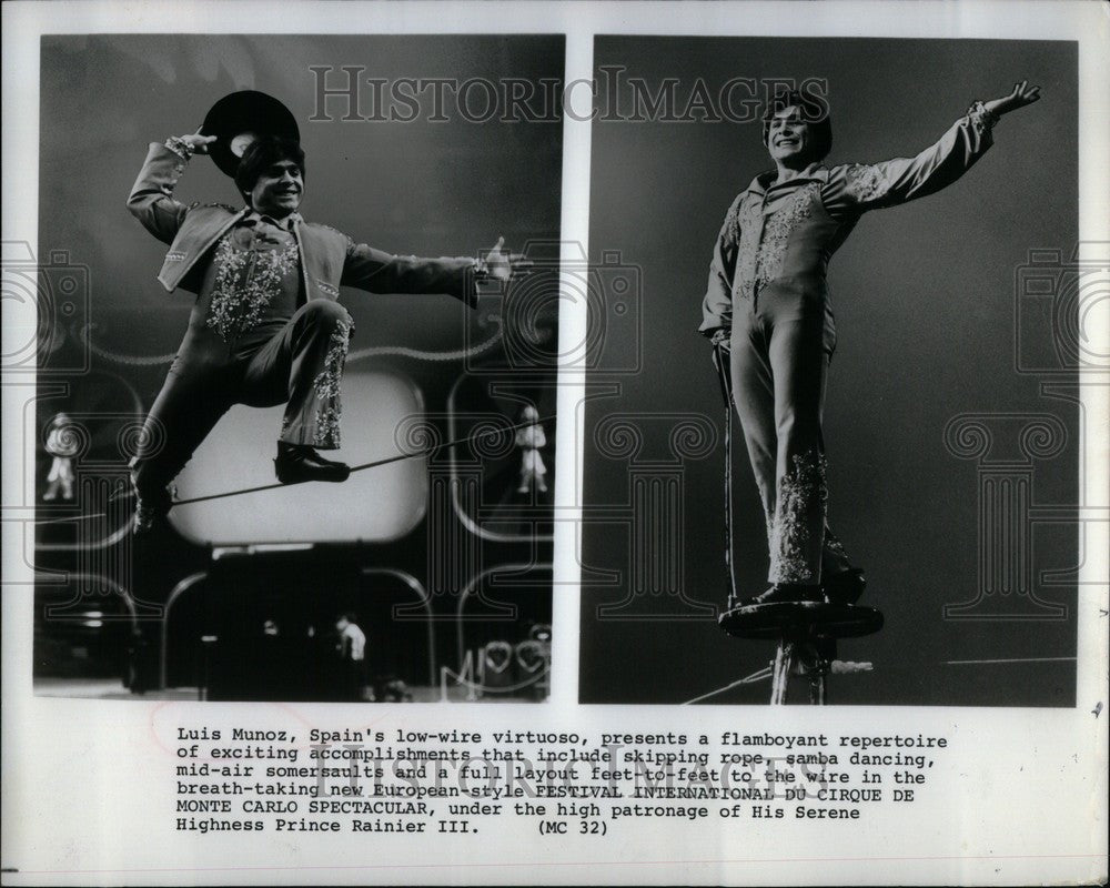 1979 Press Photo Luis Munoz Entertainer - Historic Images