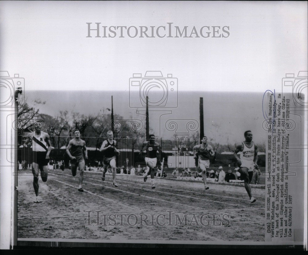 1957 Press Photo Ira Murchison West Michigan Sprinter - Historic Images