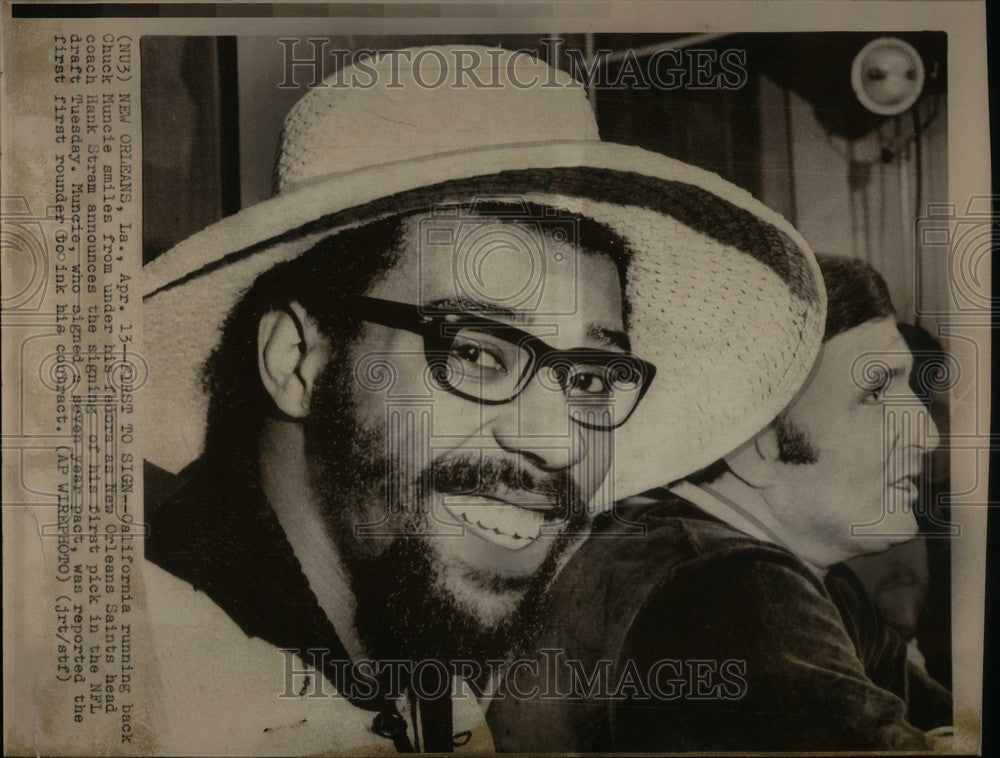 1976 Press Photo Chunk Munice, Hank Stram - Historic Images