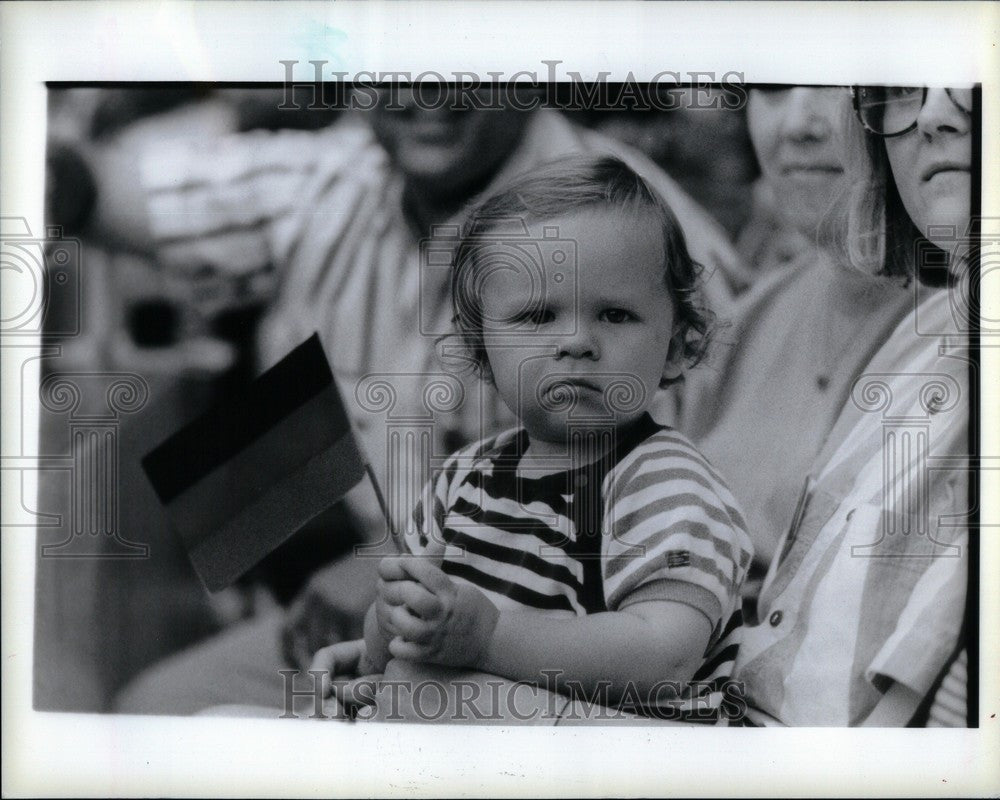 1990 Press Photo Lucas Corbin Lansing Tiger Stadium - Historic Images