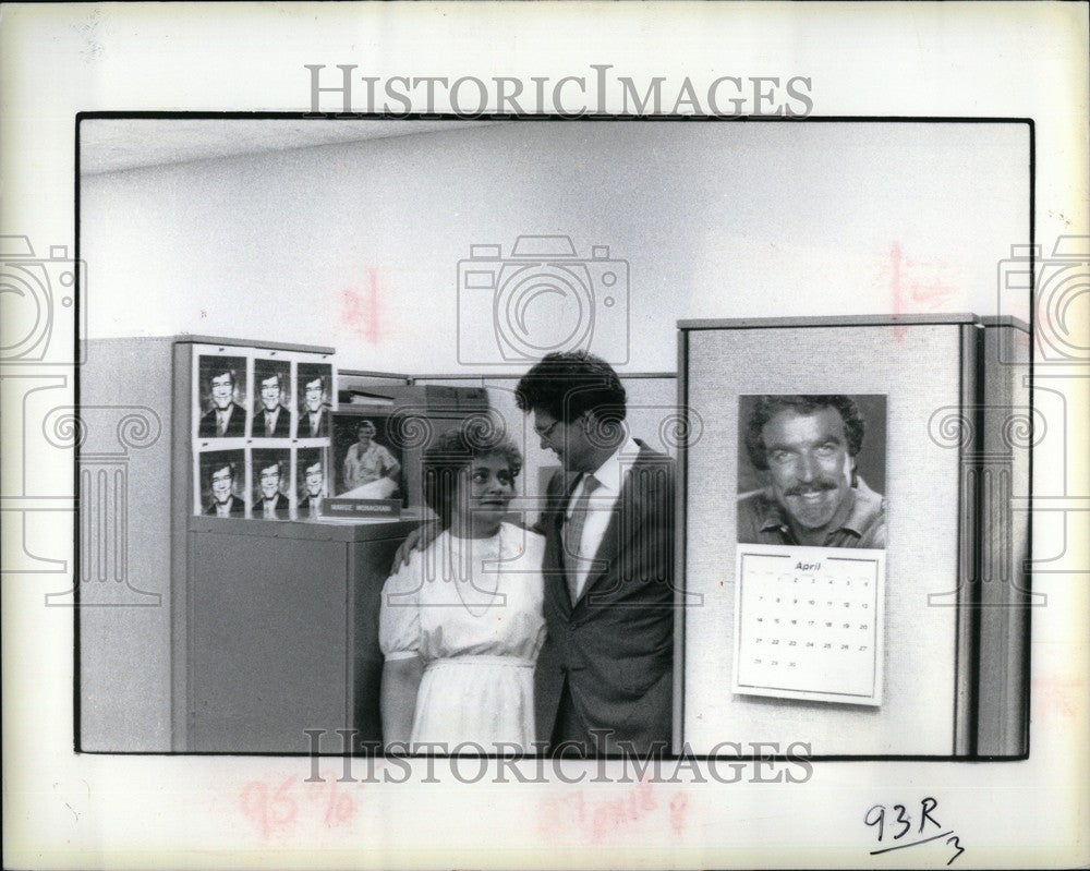 1985 Press Photo Marjorie Monaghan Domino&#39;s - Historic Images