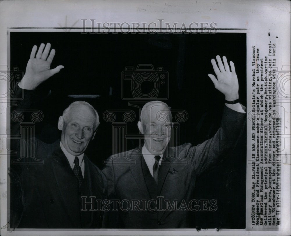 1958 Press Photo Marshal Montgomery Pres. Eisenhower - Historic Images