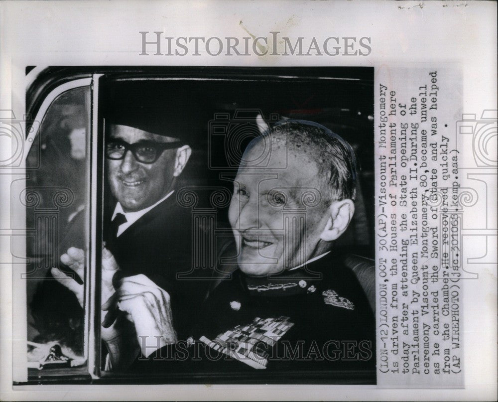 1968 Press Photo Viscount Montgomery Parliament - Historic Images