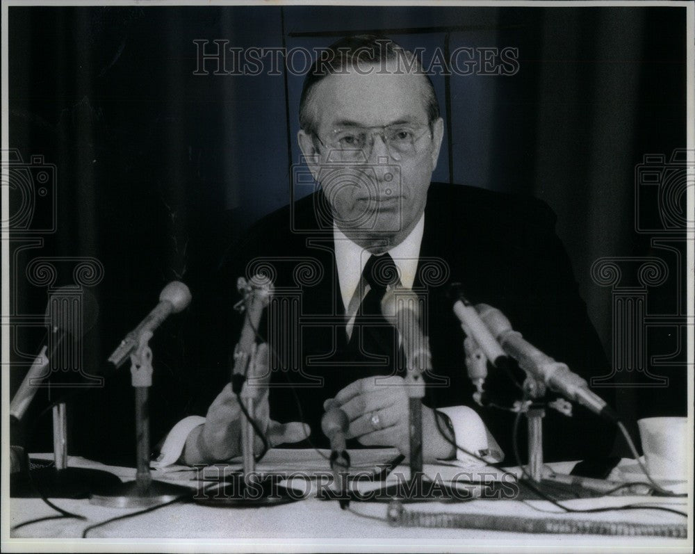 1980 Press Photo Charles Montogomery MichCon head - Historic Images