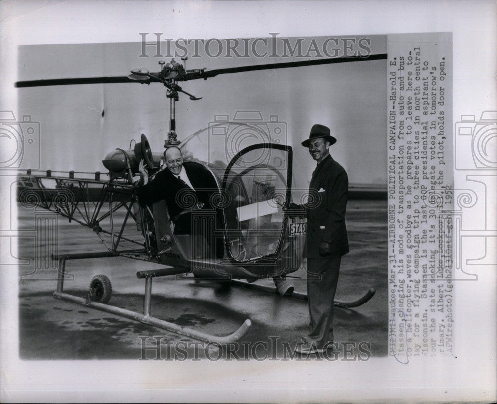 1952 Press Photo harold stassen Governor - Historic Images