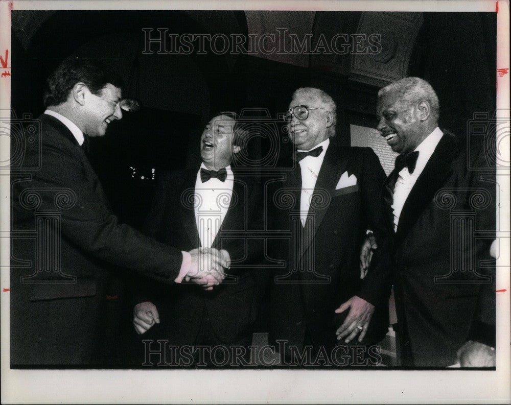 1988 Press Photo Mayor Coleman Young Birthday Party - Historic Images