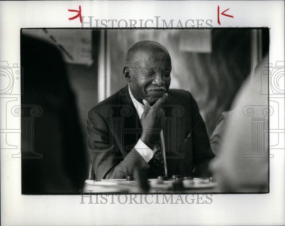 1990 Press Photo William Langley Pool Checker Champion - Historic Images