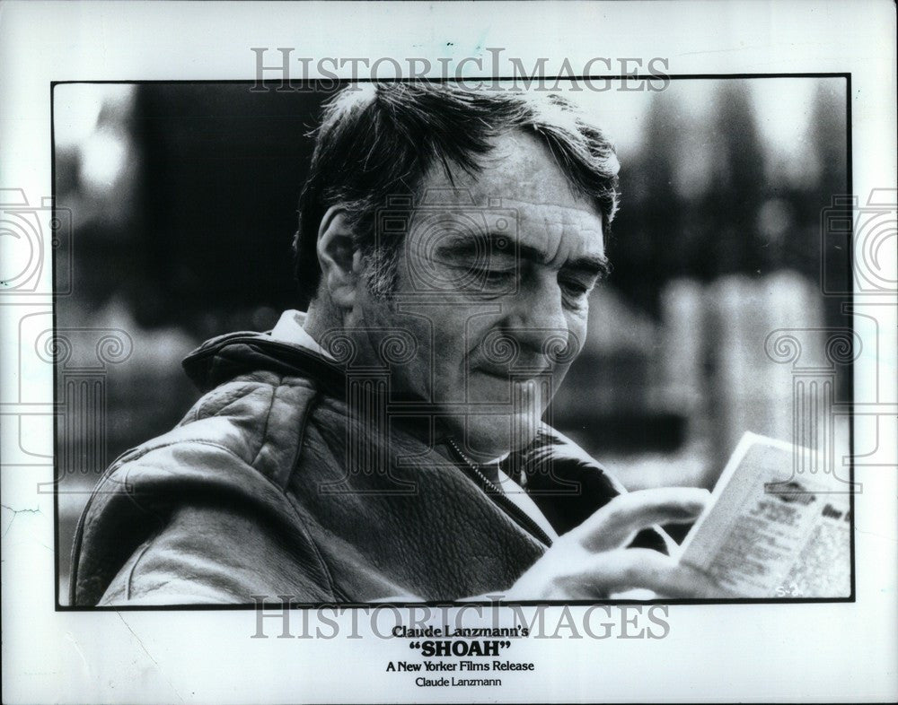 1986 Press Photo Claude Lanzmann French Filmmaker - Historic Images