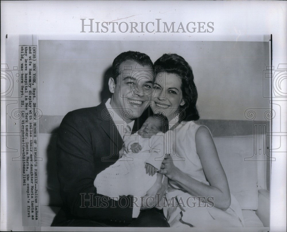 1961 Press Photo Julia LaRosa rosemary Maria Lucia - Historic Images