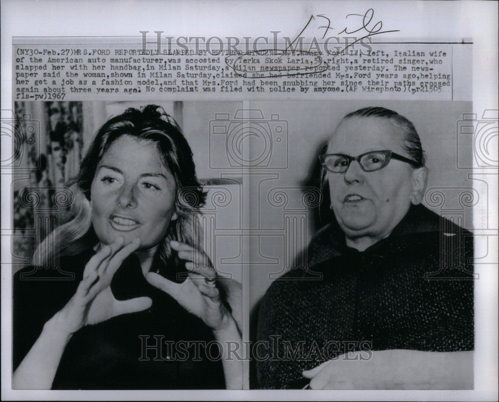 1967 Press Photo Mrs Henry Ford II Terka Skok Laria - Historic Images