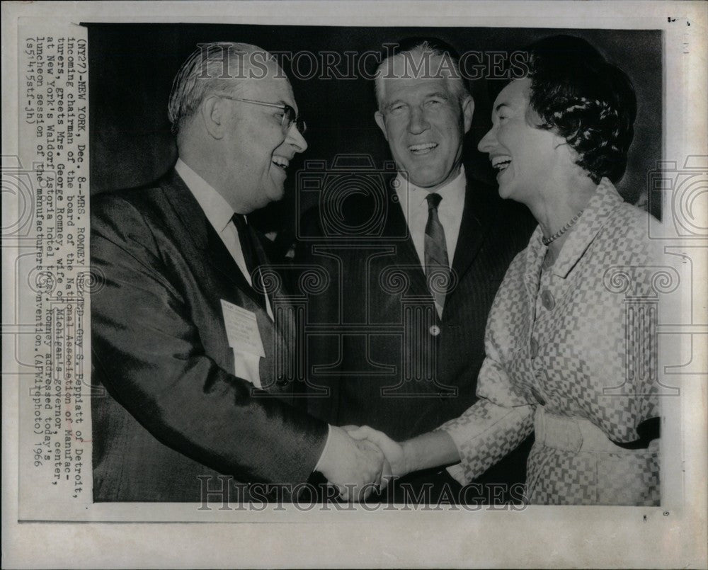 1966 Press Photo Guy Beppiatt George Romney - Historic Images