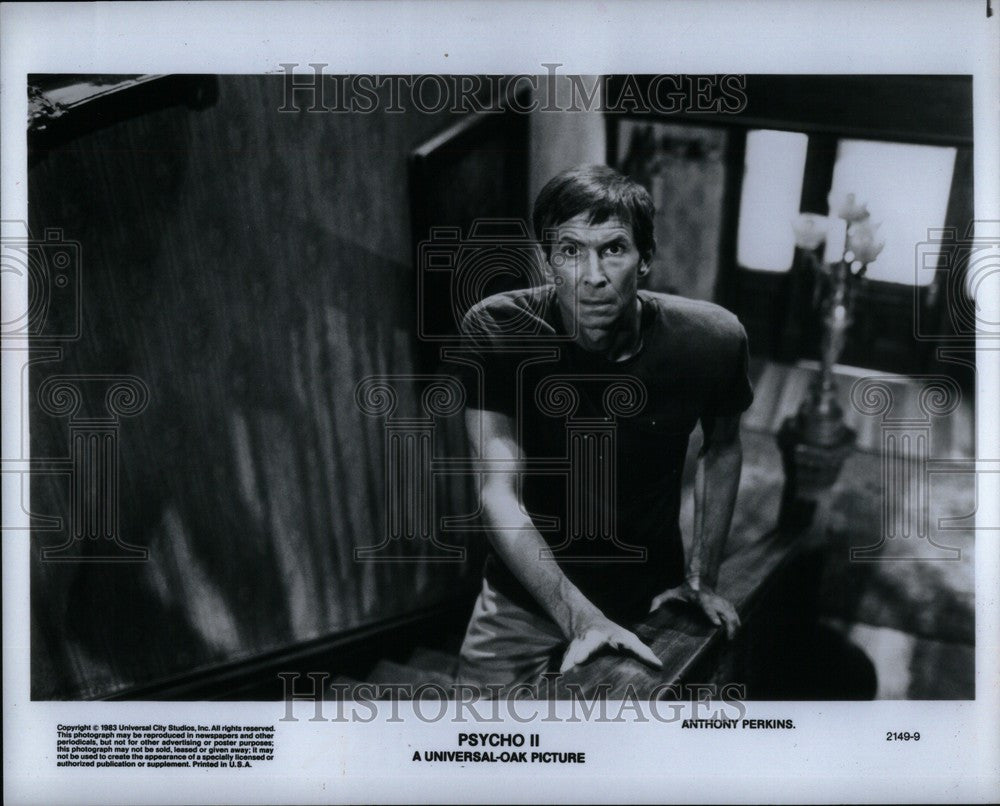 1983 Press Photo Anthony Perkins Actor Psycho Bates - Historic Images