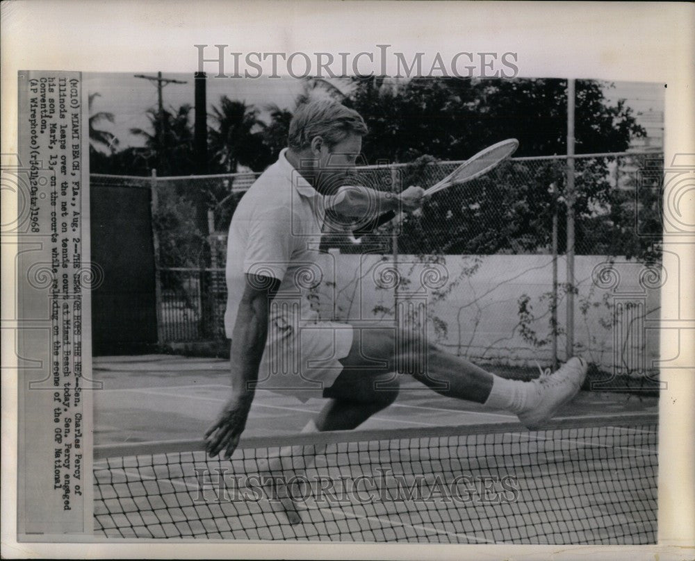 1968 Press Photo Charles Percy Senator Illinois Miami - Historic Images