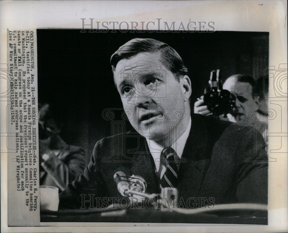 1967 Press Photo Charles Percy Senator Illinois - Historic Images