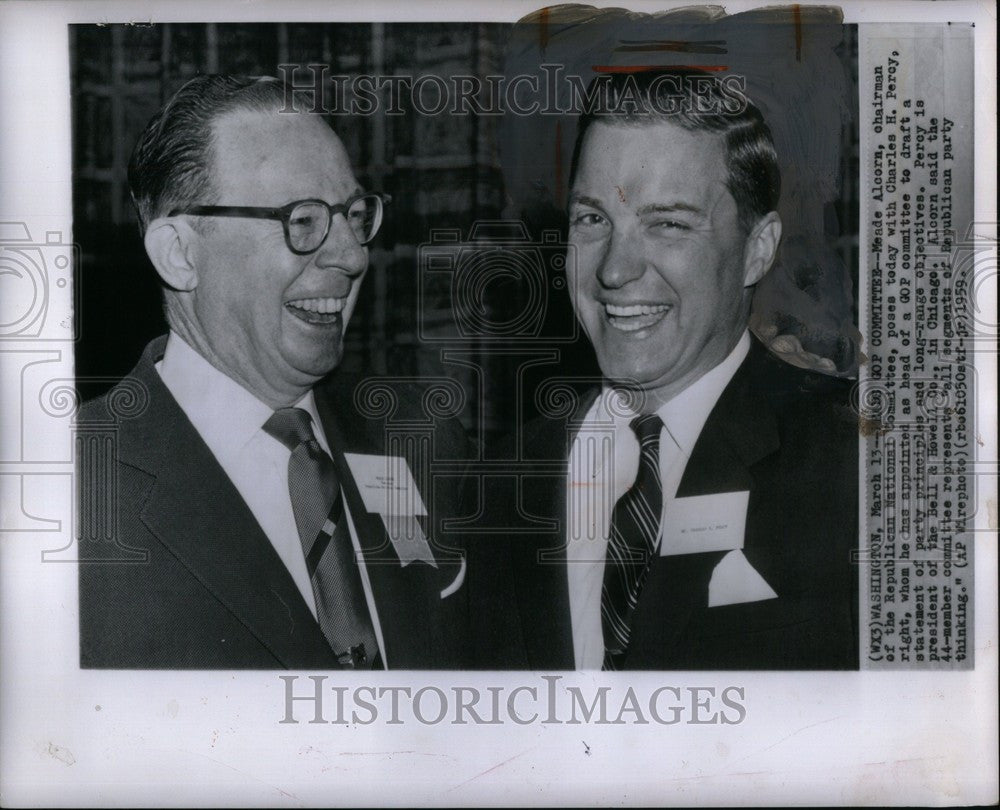 1959 Press Photo Meade Alcorn Charles H. Percy - Historic Images