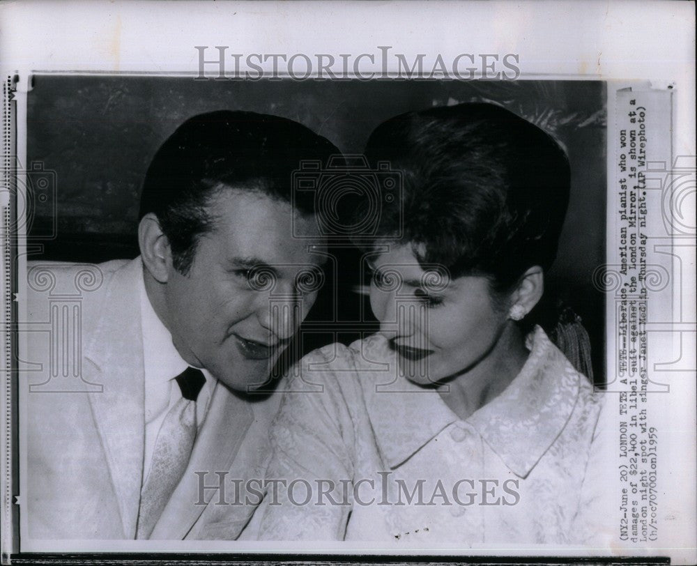 1959 Press Photo Wladziu Liberace entertainer pianist. - Historic Images