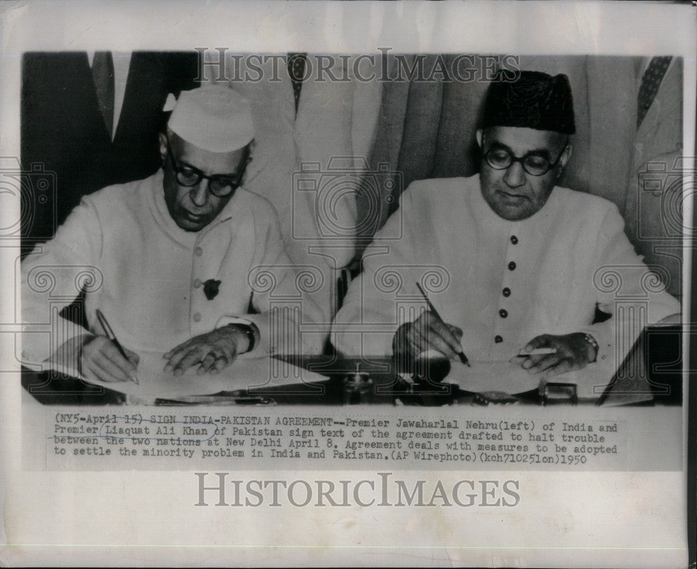 1950 Press Photo Liaquat Ali Khan Pakistan Premier - Historic Images