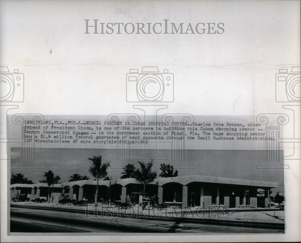 1969 Press Photo Charles Bebe Rebozo Nixon Cuban miami - Historic Images