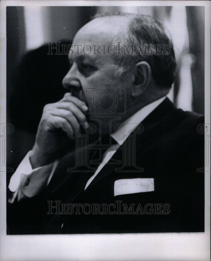 1969 Press Photo Louis Miriani Mayor Detroit Michigan - Historic Images