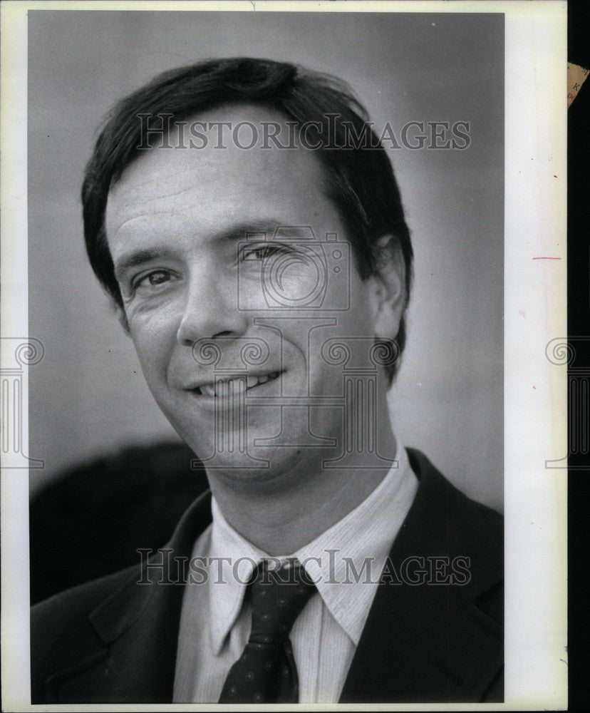 1985 Press Photo Barry Dressel Detroit History Director - Historic Images
