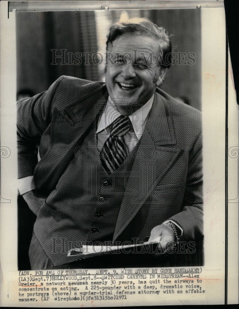 1971 Press Photo Alex Dreier - Historic Images