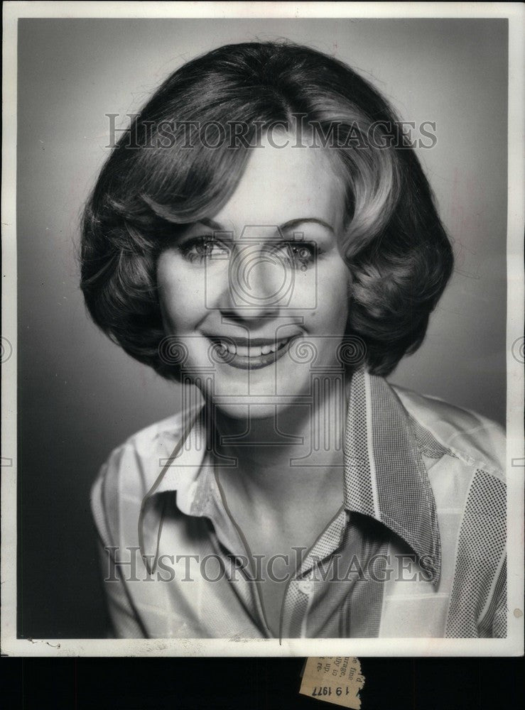 1977 Press Photo Sande Drew WWJ TV Newswoman News - Historic Images